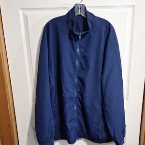 Classic Navy Blue Windbreaker Zip Up-3XL